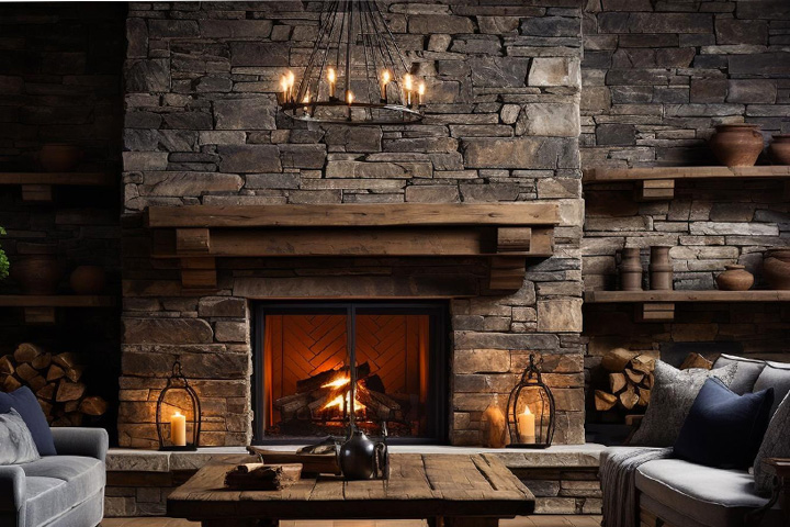 Stone Accents and Fireplaces